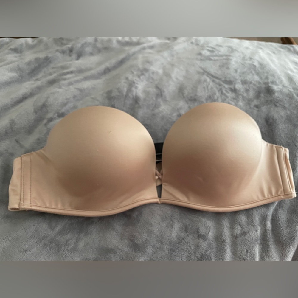 Victoria’s Secret strapless tan bra
